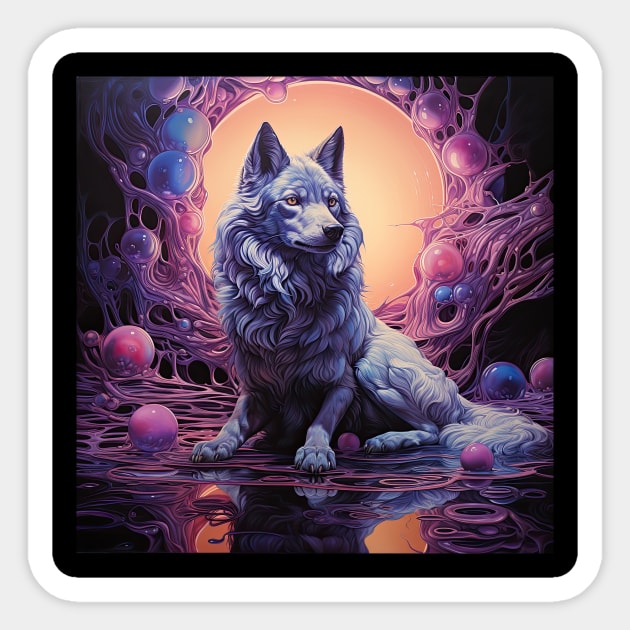 Magestic Direwolf Sticker by seantwisted